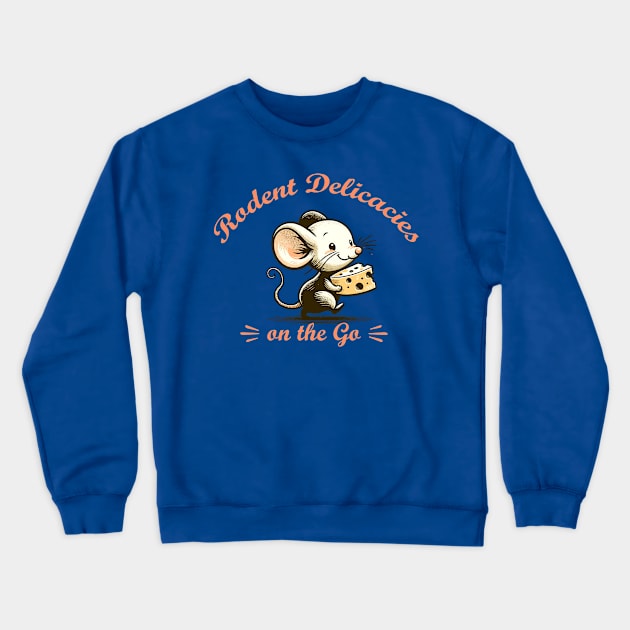 Cute rat with chees Crewneck Sweatshirt by Art_Boys